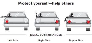 right hand signal when driving